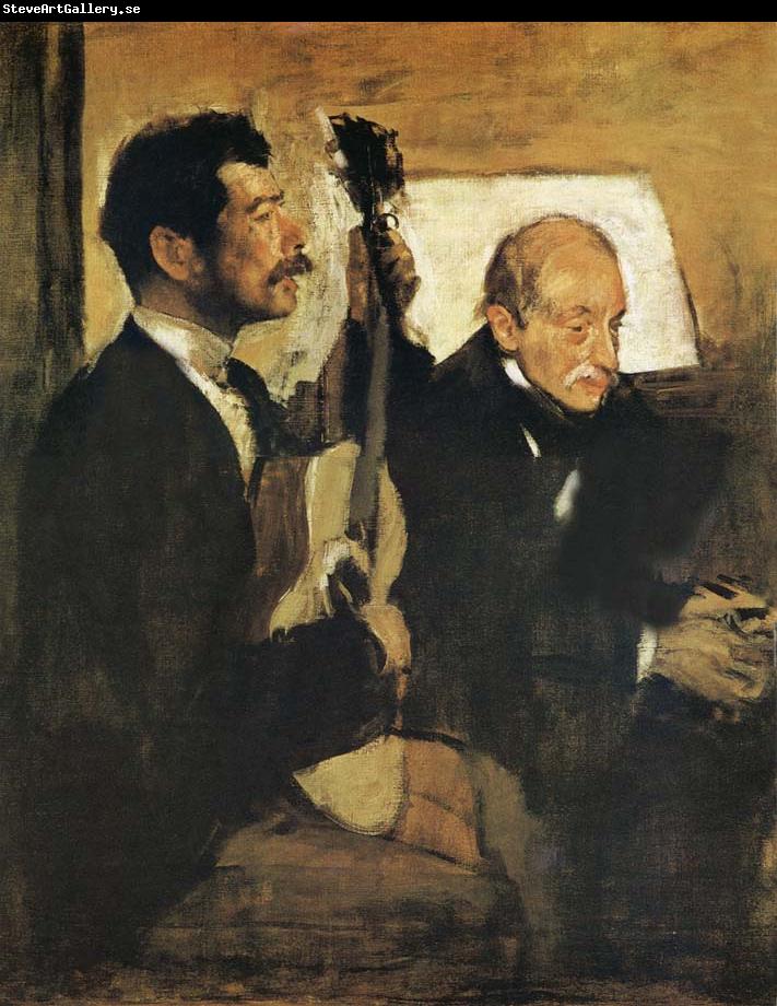 Edgar Degas Artist-s Father and Pagand